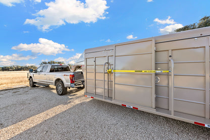 Exotic Game Control Super Exotic Bifold Game Trailer | 24' Long x 6'8" Wide x 6'6" Tall | 3 Full-Size Escape Gates
