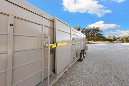 Exotic Game Control Super Exotic Bifold Game Trailer | 24' Long x 6'8" Wide x 6'6" Tall | 3 Full-Size Escape Gates
