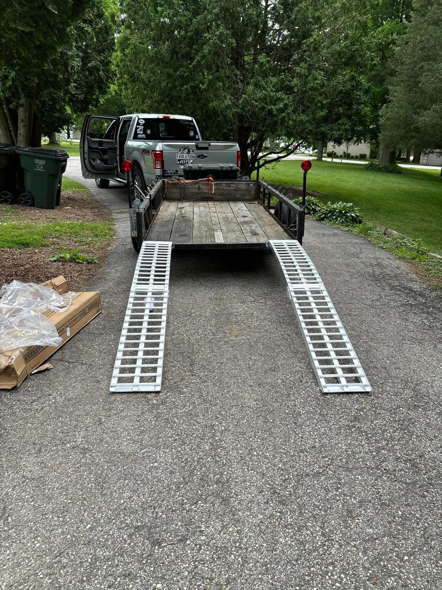 Black Widow Arched Folding Dual Runner ATV Ramps | Model AF-9012-HD-2 | Size 7' 5" L x 11.25" W | Capacity 3,000 lb | Horsepower 4 To 90+ HP | For ATV & UTV Loading