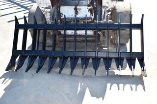 Loflin Fabrication Root Rake | Width 60"-96" | Hydraulic Flow Range 15–25 GPM | For Skid Steers