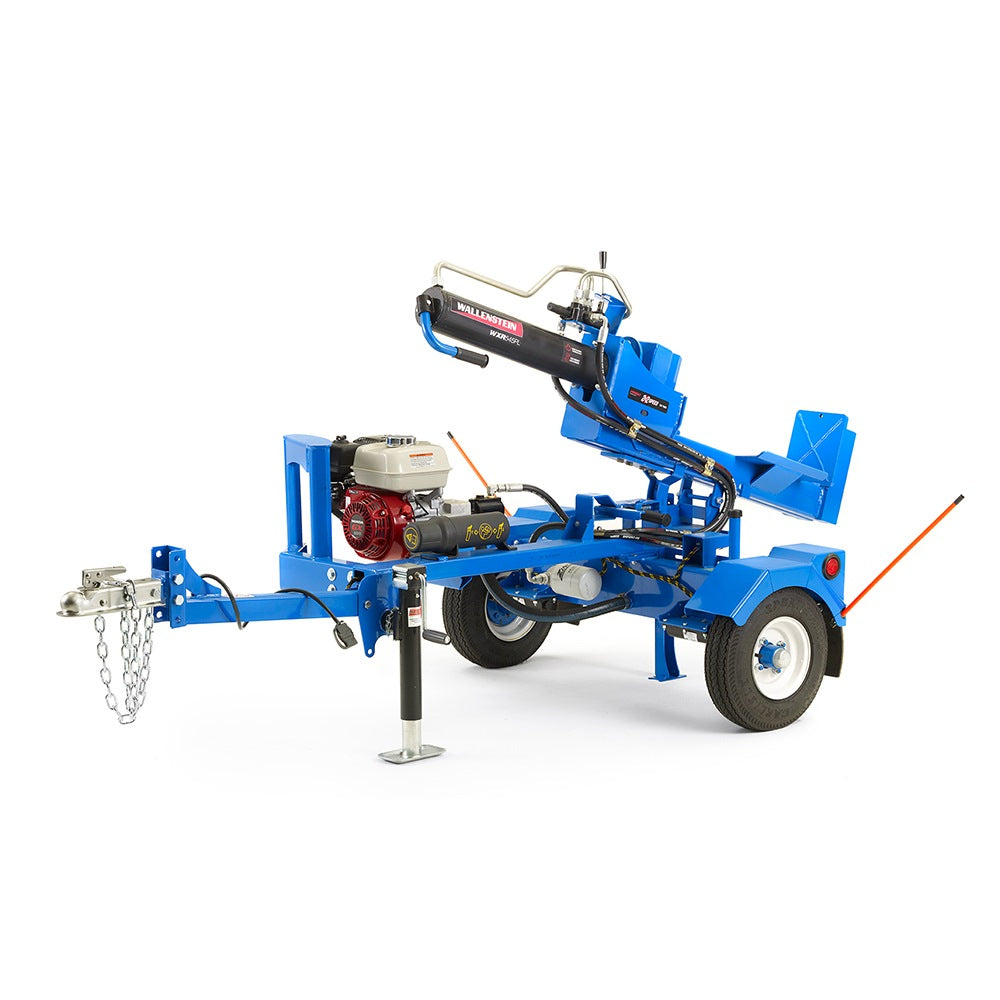 Wallenstein | Log Splitter | Model WXR545PL | 24" Split Opening | 22 Ton Hydraulic Force | Horizontal, Vertical & 20° Split Angle | For Heavy-Duty Wood Processing
