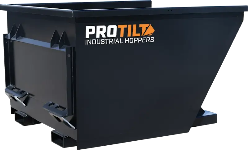 ProTilt Quick Attach Industrial Hopper | Standard Duty | Volume Capacity 1.5, 2 & 3 Cubic Yards | Width 52", 68" & 76" | 20-40 GPM | For Fork Lifts & Skid Steers