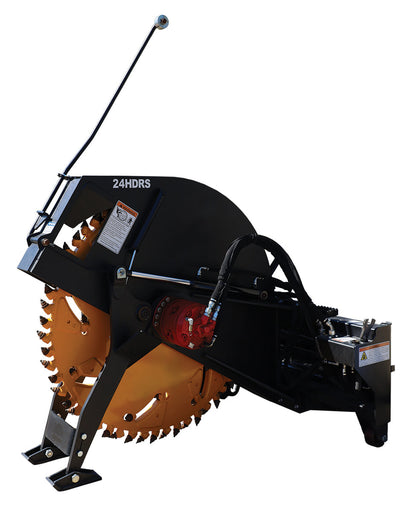 Erskine Heavy Duty Rock Saw | Model HDRS-18 & HDRS-24 | Overall Width 66.5" inches | Flow Rate 25-45 GPM | For Skid Steers