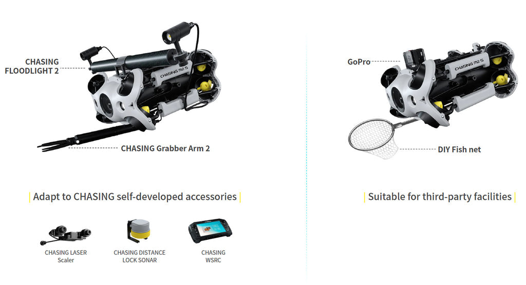 Chasing Underwater Robot | Model M2 S | Maximum Depth 330' Ft | Tethering Size 100 & 200 meters