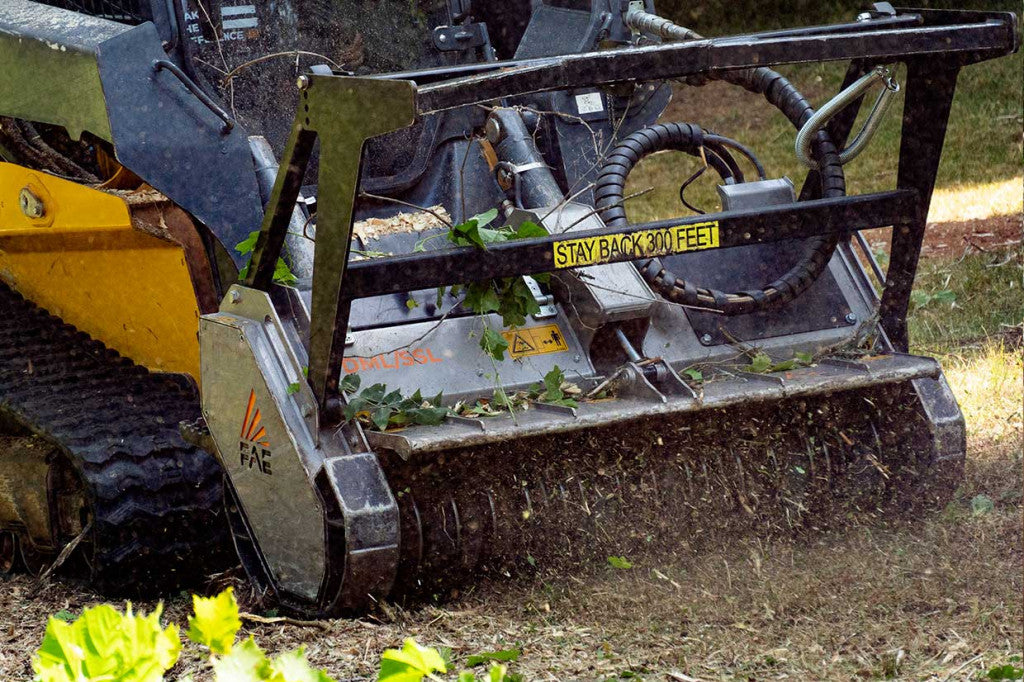 FAE | Forestry Mulcher With Bite Limiter Technology | Model DML/SSL/VT150 BL | Width 59" | Hydraulic Flow 12–30 GPM | For Skid Steers