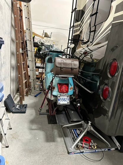 Black Widow RV Motorcycle Carrier | Model RV-MC-CARRIER | Length 80" | Capacity Up To 600 lb | For RV 2" & 2.5" Hitch Receivers