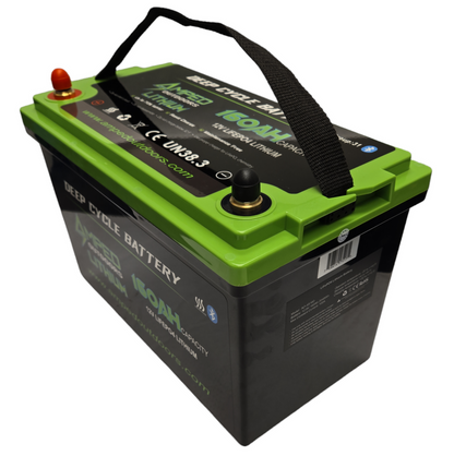 Amped Outdoors Dual Purpose Lithium Battery (Cranking) | Nominal Capacity 130Ah | Nominal Voltage 12V | Motor Horsepower Up-To 250 HP