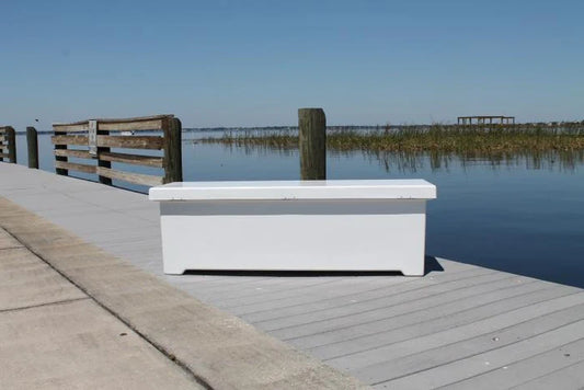 RIO MARINE CUSTOMS | Dock Box | Model CM06-S | 66" W x 22" H x 22" D | Streamlined Storage | For Marine Storage