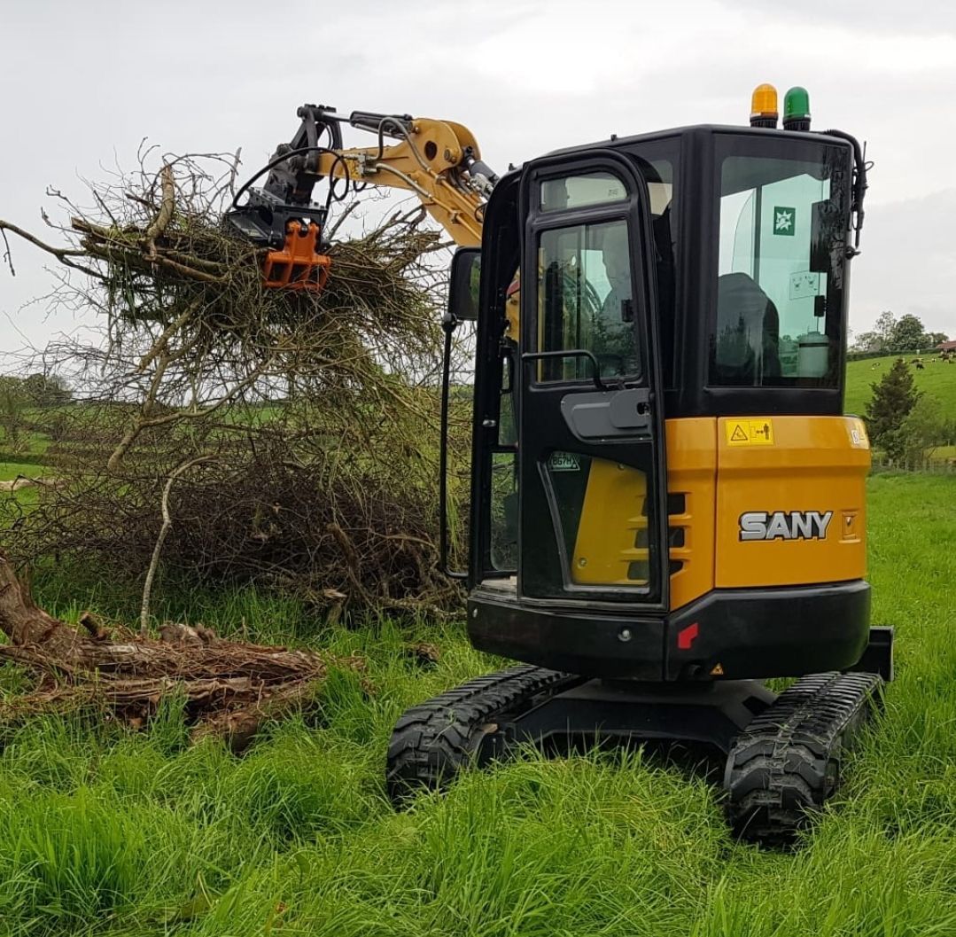 MDE MACHINERY 26.4" TO 75" SCORPION EXCAVATOR GRAPPLE 100% SWEDISH HARDOX STEEL WITH MOUNT & PINS FOR EXCAVATOR