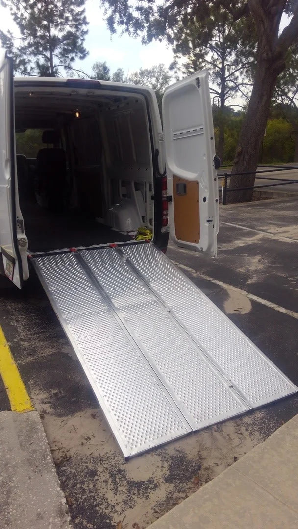 Black Widow Folding ATV Ramp | Model TFS-9454 | 54" Extra-Wide | Capacity 1,500 lb | Horsepower 15 To 20 HP | For ATVs & UTVs Loading