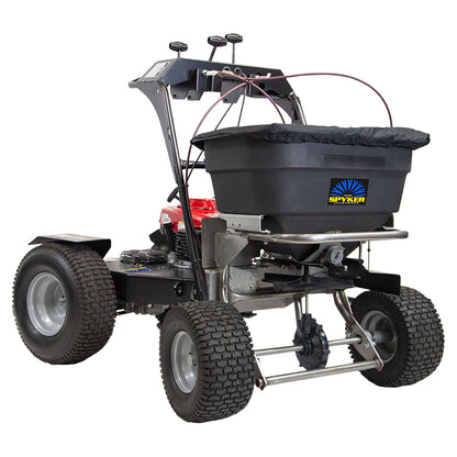 Spyker Ride-On Spreader w/ Honda Engine | Hopper Capacity 120 lb | 4.4 HP | Spread Width 12' | Hydrostatic Rear-Wheel Drive