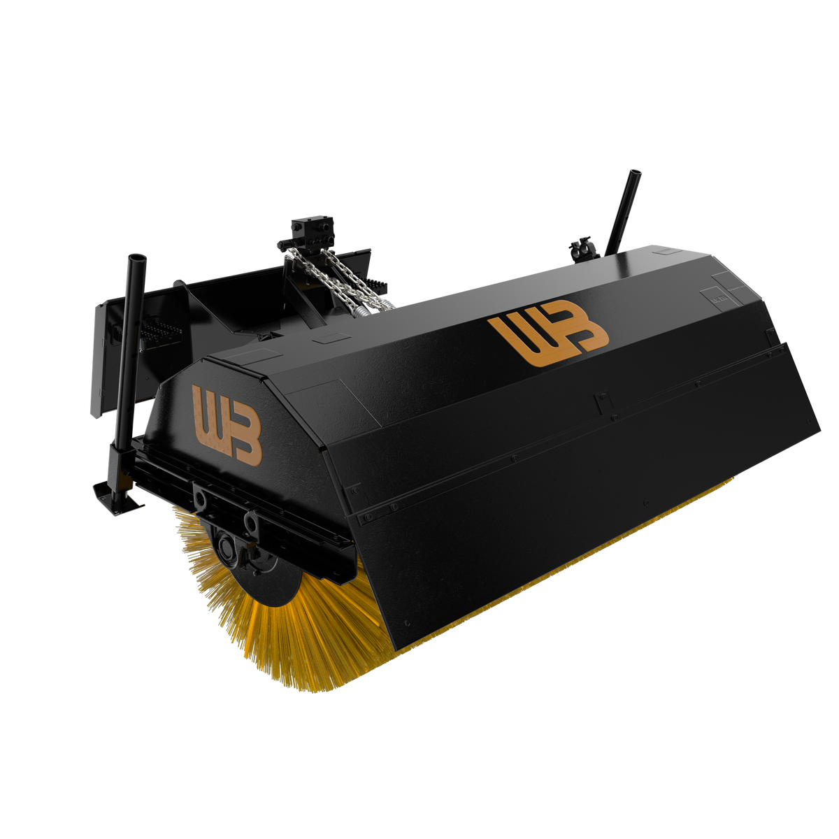 Werk-Brau Angle Broom | Model WTKH-L | Width 96–144" | 16–60 GPM | For Wheel Loaders