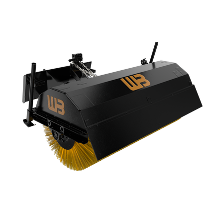Werk-Brau Angle Broom | Model WTKH-L | Width 96–144" | 16–60 GPM | For Wheel Loaders