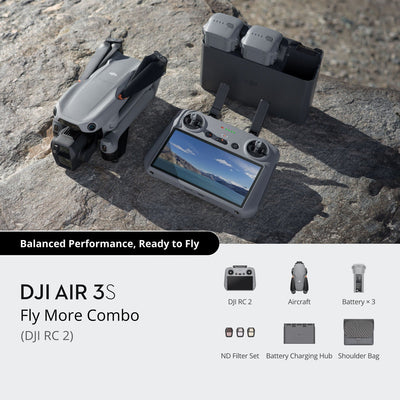DJI Air 3S | Dual‑Camera Drone | 45 min Flight | 20km Transmission