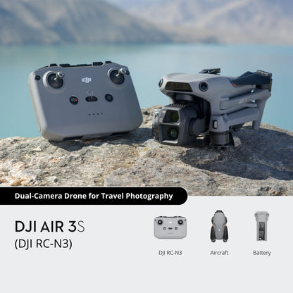 DJI Air 3S | Dual‑Camera Drone | 45 min Flight | 20km Transmission