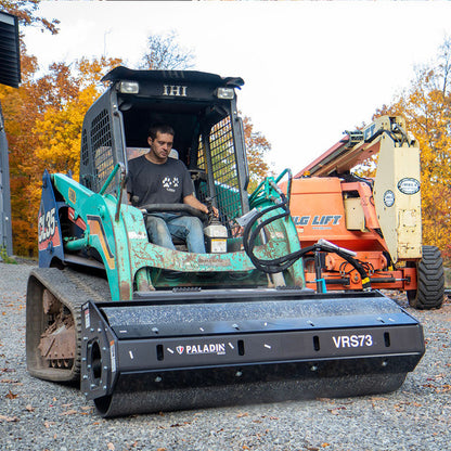 Paladin Smooth Vibratory Roller Drum | Working Width 48"-84" | 14-22 GPM | For Skid Steer