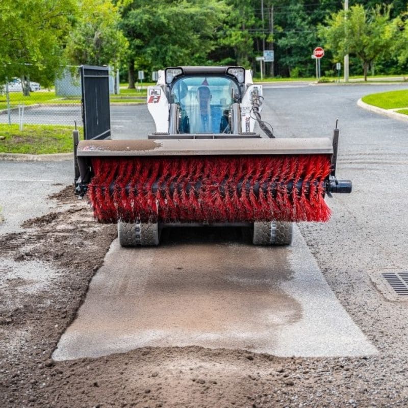 McLaren Industries Angle Broom | Model 60X831X72 & 60X831X84 | Width 72" To 84" | 11 To 20 GPM | For Skid Steer