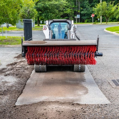 McLaren Industries Angle Broom | Model 60X831X72 & 60X831X84 | Width 72" To 84" | 11 To 20 GPM | For Skid Steer