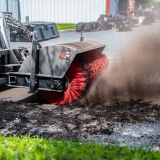 McLaren Industries Angle Broom | Model 60X831X72 & 60X831X84 | Width 72" To 84" | 11 To 20 GPM | For Skid Steer