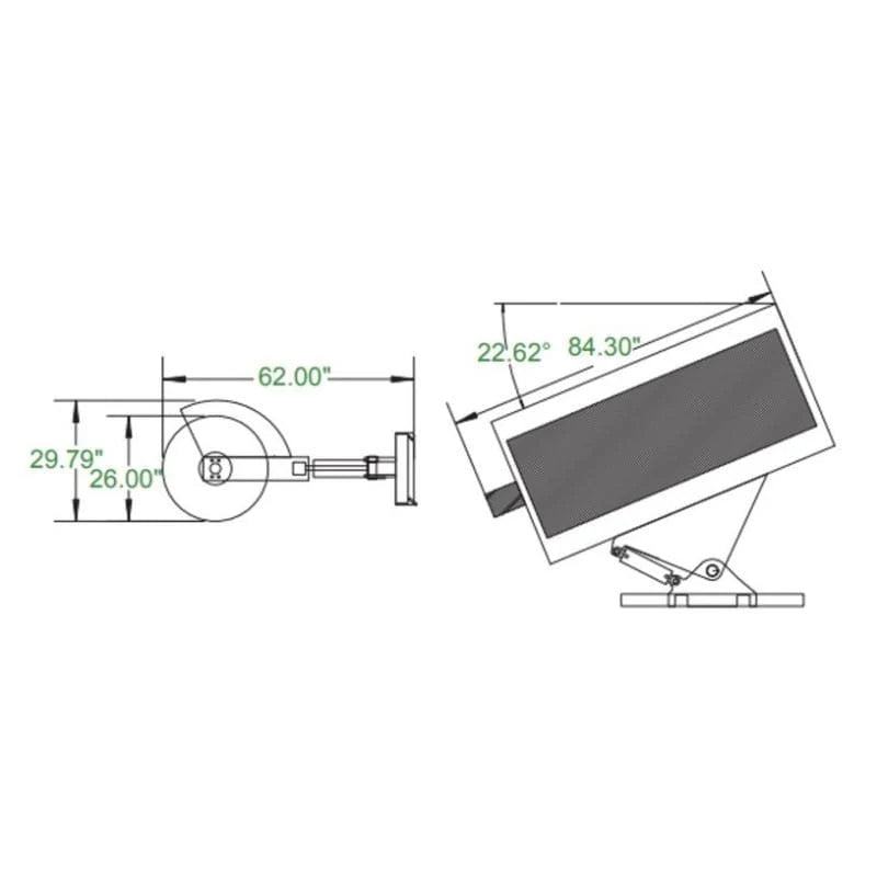 McLaren Industries Angle Broom | Model 60X831X72 & 60X831X84 | Width 72" To 84" | 11 To 20 GPM | For Skid Steer