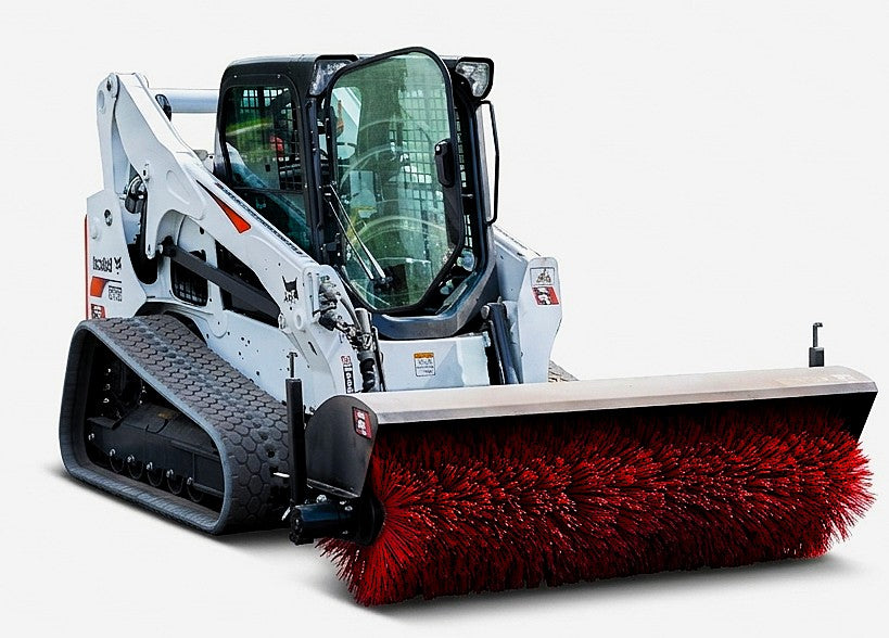 McLaren Industries Angle Broom | Width 72" & 84" | 11-20 GPM | For Skid Steers