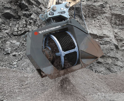 RockZone Rock Screener | RS Series | Screen Drum Diameter 31.5" - 78.75" | Machine Size 3 - 35+ Tons | For Excavators
