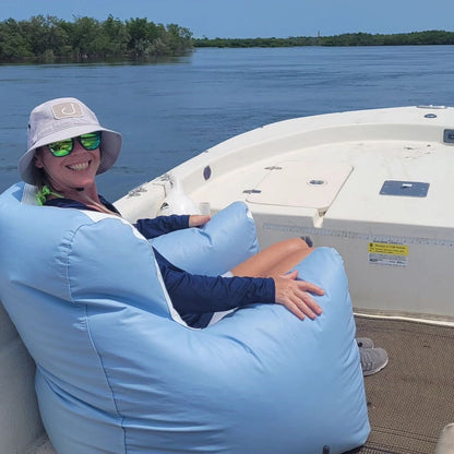 Ocean-Tamer Marine Bean Bag Armchair | Small & Medium Sizes | 29″–36″ Width | Heavy-Duty Marine Vinyl | For Boats, Pools & Indoor Relaxation