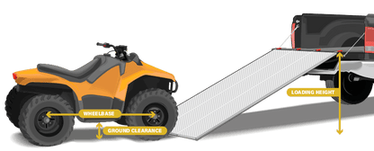 Black Widow Black Ice Folding Snowmobile & ATV Ramp | Model SNO-ATV-9454 | Size 7'10" x 54" | 1,500 lb Capacity | For Snowmobiles, ATVs & UTV Loading