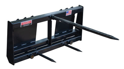 Maxilator | Bale Spear | Models MHS-FEL1-SS & MHS-FEL2-SS Series | Widths 39" To48" | Single, Double & Two-Bale | Hydraulic Flow 15 To 25 GPM | For Skid Steers