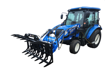 WIFO Equipment Grapple Rake | Model GP48MS | Working Width 48″ | Light-Duty Debris Grapple | For Mini Skid Steer