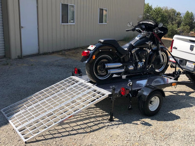 Black Widow Folding Motorcycle Trailer Ramp | Model TF-6050-1500A | Size 49-1/8