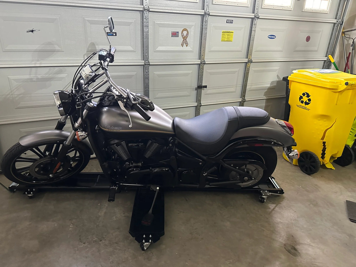 Black Widow Cruiser & Chopper Motorcycle Dolly | Model CRUISER-DOLLY | Track Size 94" x 8" | Capacity 1,250 lb | For Cruiser & Chopper Motorcycles