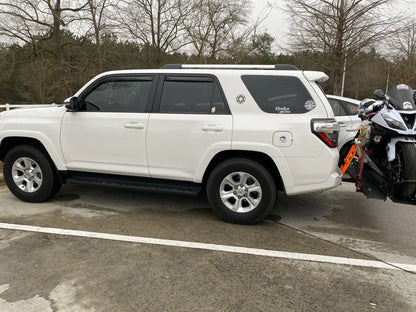 Black Widow Heavy Duty Motorcycle Carrier | Model MCC-600 | Track Size 79" x 7.75" | Capacity 600 lb | For Class III & IV Hitches