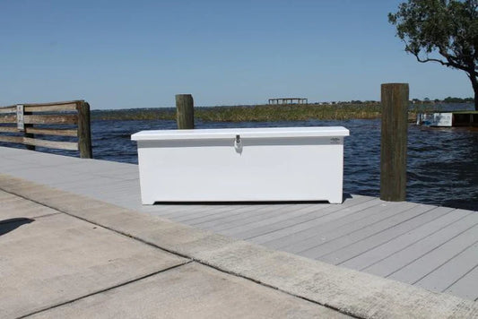 RIO MARINE CUSTOMS | Sea Line Dock Box | Model SLDB70 | 75" W x 25" H x 27" D | Essential Storage | Standard Duty | For Marine Storage