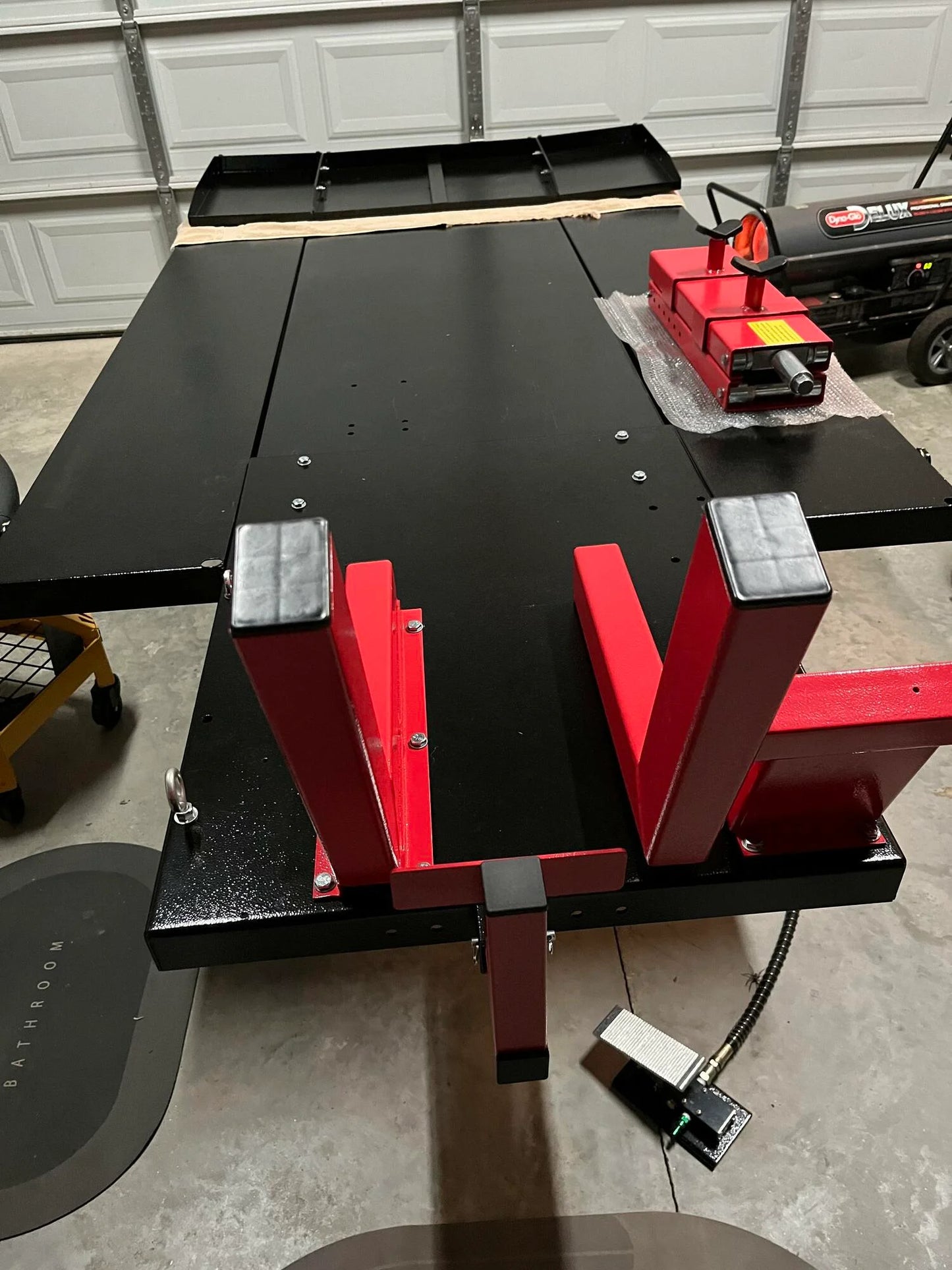 Black Widow Pneumatic ProLift Motorcycle Lift Table with Center Jack | BW-PROLIFT-HDXW | 48" Wide Platform | 1,500 lb. Capacity | For Motorcycle Repair