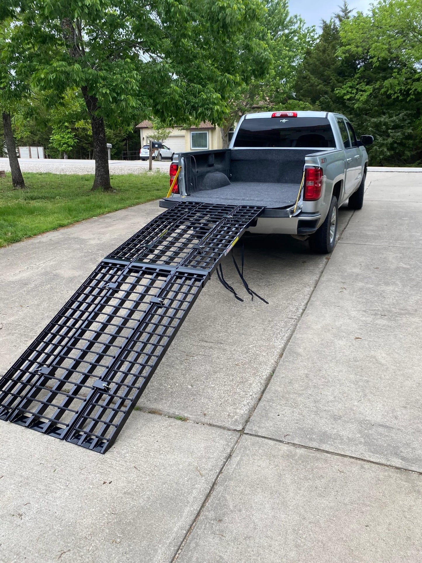 Black Widow Heavy-Duty Folding Arched Motorcycle Ramp | Models BW-12040-HD & BW-14440-HD | Size 40" Wide | Capacity 1,500 lb | For Street, Touring & Cruiser Motorcycles