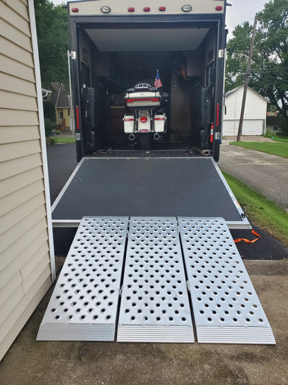 Black Widow Big Boy EZ Rizer™ Folding Motorcycle Ramp | Models TF-6048-EZ & TF-6060-EZ | Size 48" & 60" Wide | Capacity 3,000 lb | Horsepower 4 To 90+ HP | For Motorcycles, ATVs & UTVs