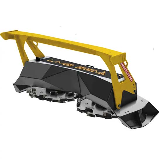 Limb Beaver Twin Disc Mulcher (TDM) | Cutting Path 72” (Two 36” Discs) | 35–50 GPM | For Skid Steers