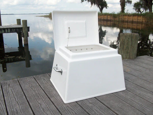 RIO MARINE CUSTOMS | Cockpit Step Box | Model CMS01/L | 20" W x 16" D x 13" H | Practical Storage | For Boat