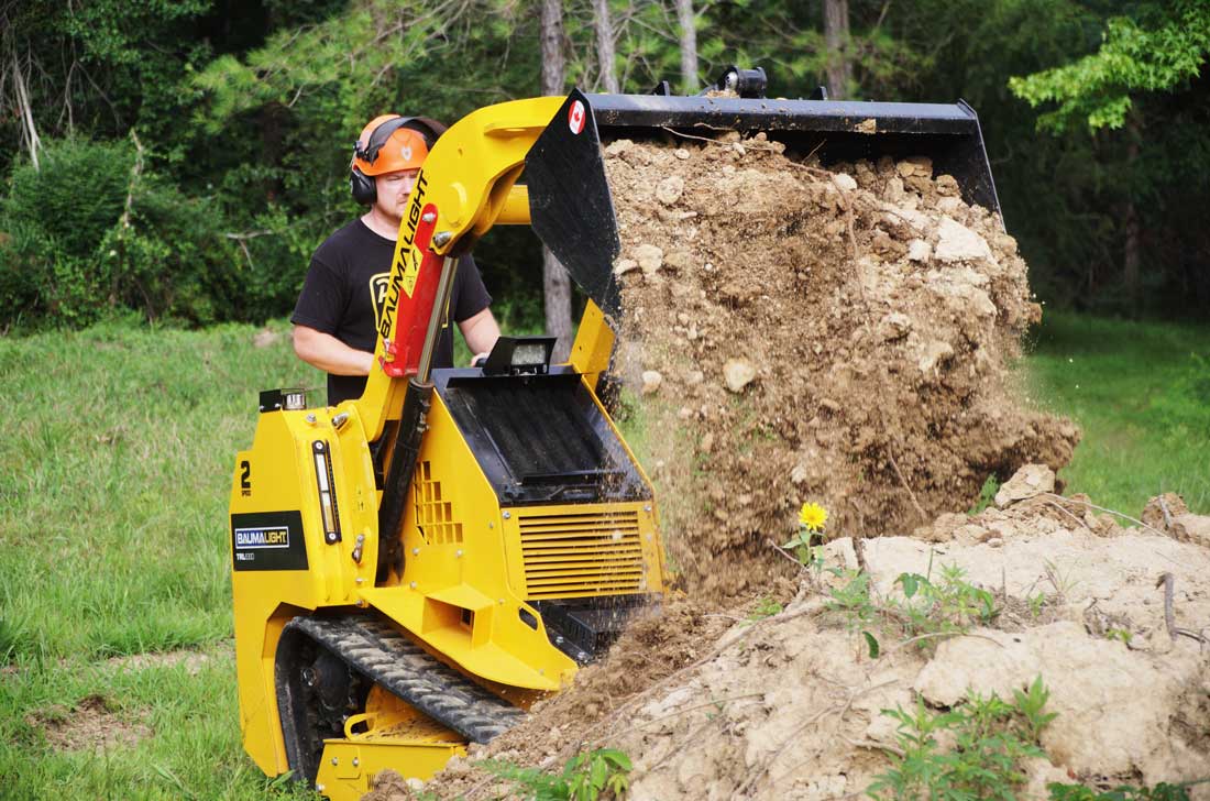 Baumalight Mini Track Loader | Model TRL630D | 24.8 HP Kubota | 2-Speed | 10.5 GPM