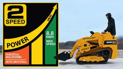 Baumalight Mini Track Loader | Model TRL630D | 24.8 HP Kubota | 2-Speed | 10.5 GPM