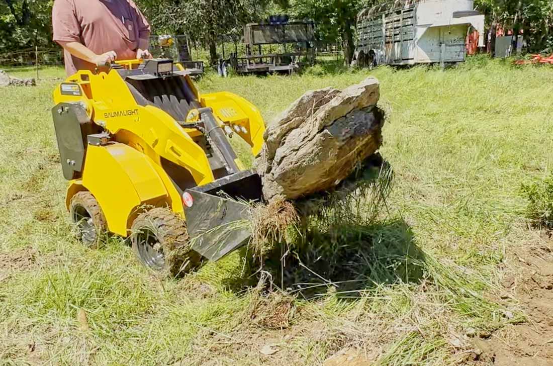 Baumalight Wheeled Mini Skid Steer | Model WRL-58G | Width 38" | Length 62" | Hydraulic Flow Range 11 GPM