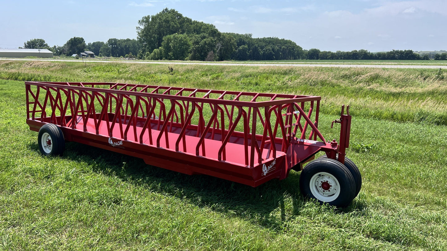 Apache Equipment 20' Narrow Feeder Wagon | Length 20' | Single‑Axle | For Livestock Feeding