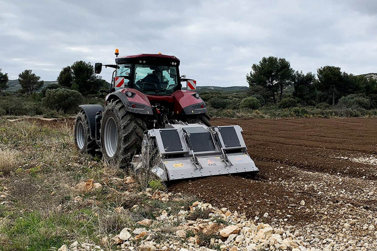 FAE | RSM Stone Crusher | Model 200 To 225 | Width 81.9" To 91.3" | Crushes Stone Up to 20 Inches, 16 Inches Deep | Horsepower 200 To 360 HP | For Tractors