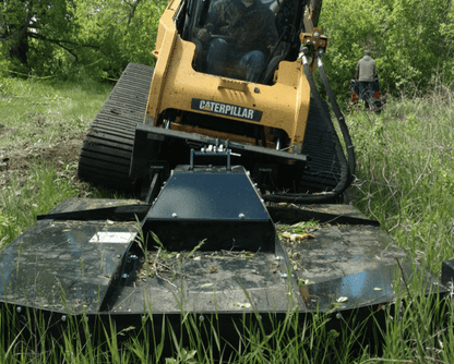 Erskine Rotary Brush Mower / Cutter | 66”, 72” & 78” Models | With Push Bar & Replacement Blade Kit | For Skid Steer