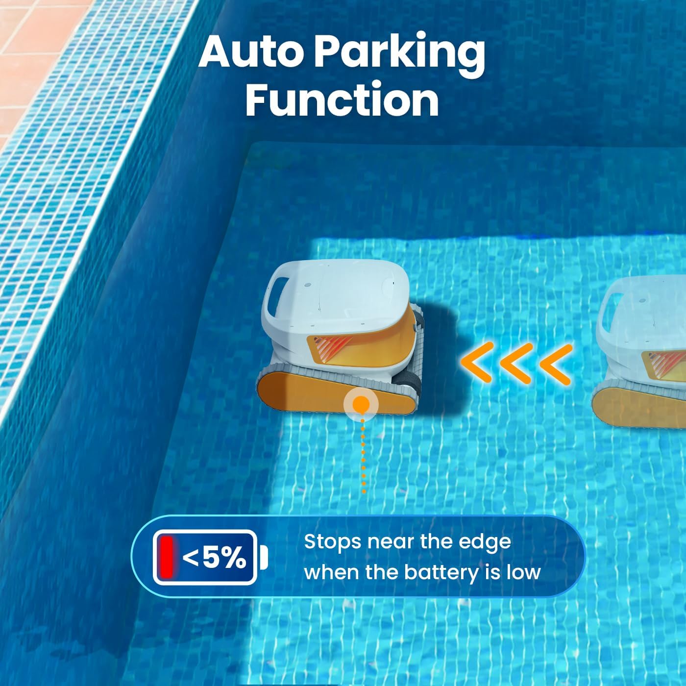 Chasing Cleaner Hydro 3 Cordless Essential Pool Cleaner | Pool Size 860.8–1076 Sq.ft | Charging Time 4 H | Battery Time 200 Min