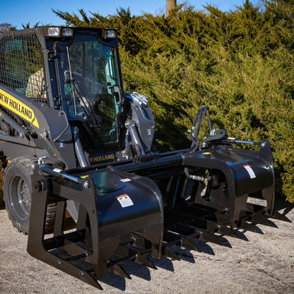 Brown Root Rake Grapple ( Extreme Duty ) | Model BRRGXSS Series | Width 74",80" & 86" | Hydraulic Flow Range 20–35 GPM | For Skid Steer