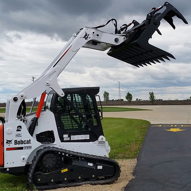 Brown Root Rake Grapple ( Extreme Duty ) | Model BRRGXSS Series | Width 74",80" & 86" | Hydraulic Flow Range 20–35 GPM | For Skid Steer
