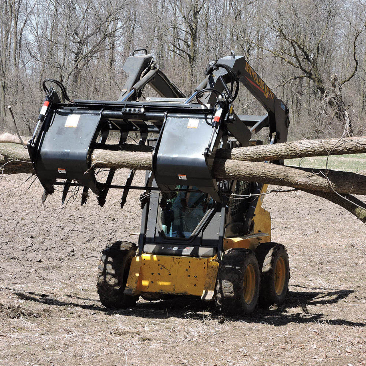 Brown Root Rake Grapple ( Extreme Duty ) | Model BRRGXSS Series | Width 74",80" & 86" | Hydraulic Flow Range 20–35 GPM | For Skid Steer