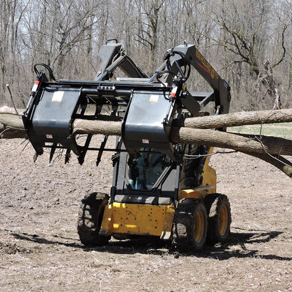 Brown Root Rake Grapple ( Extreme Duty ) | Model BRRGXSS Series | Width 74",80" & 86" | Hydraulic Flow Range 20–35 GPM | For Skid Steer